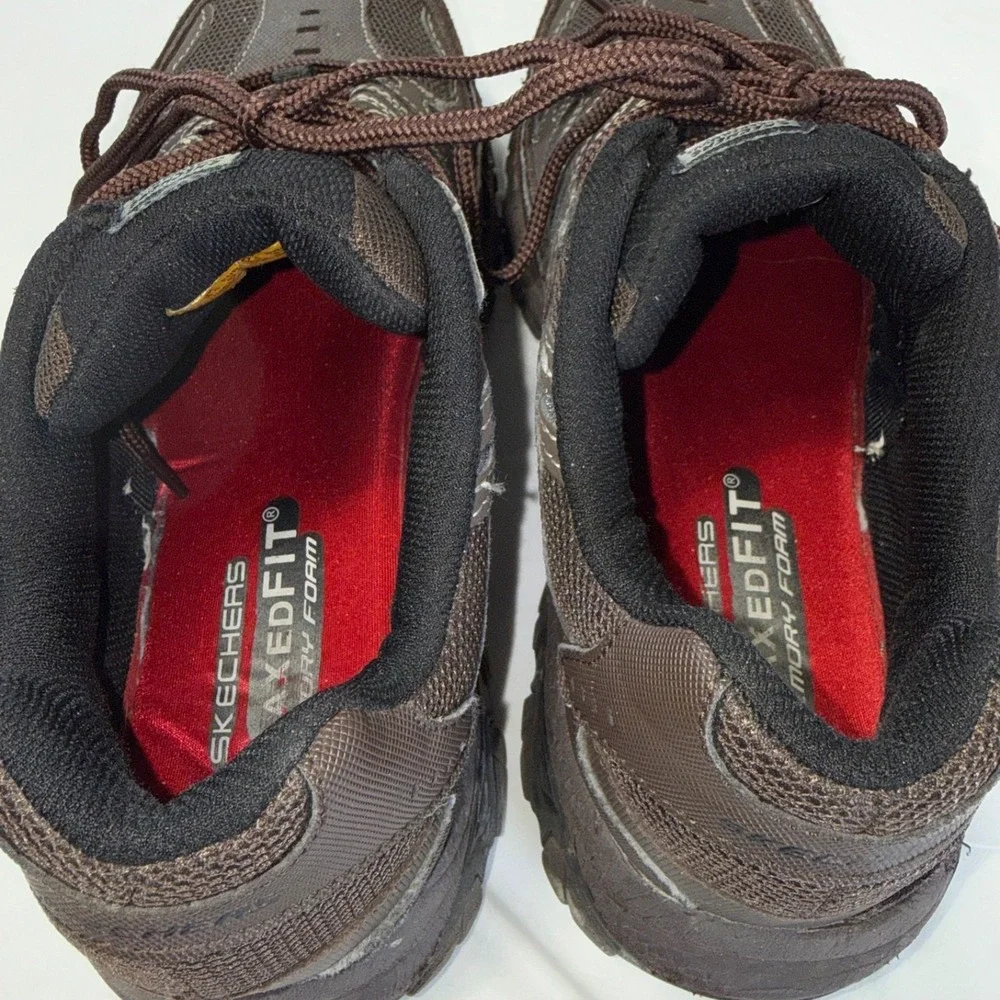 Skechers Men's Work RF Cankton Steel Toe Blk/Char. Shoes Size 9.5 #77055
